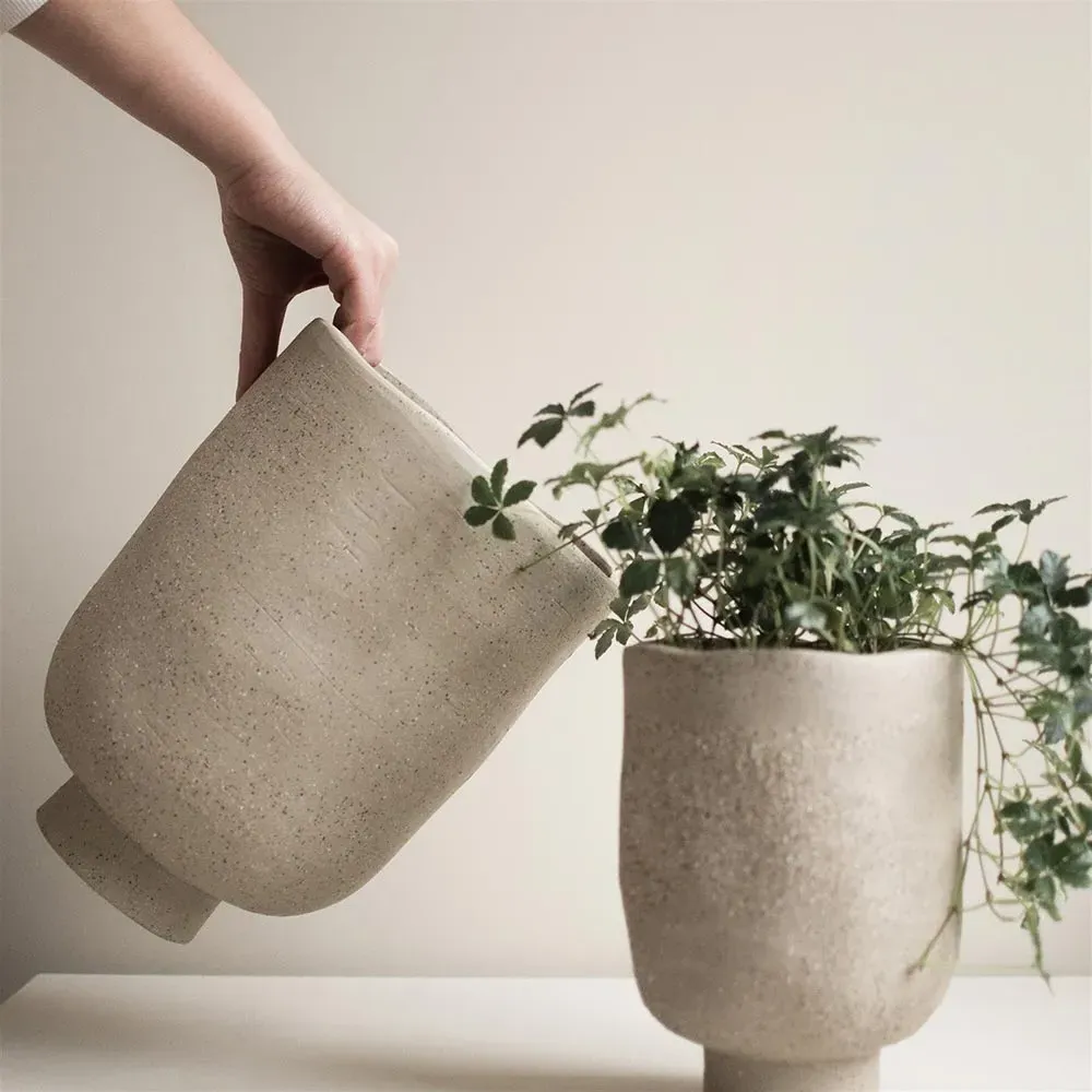 Alexandria Large Pot Planter - Grey, Ceramic