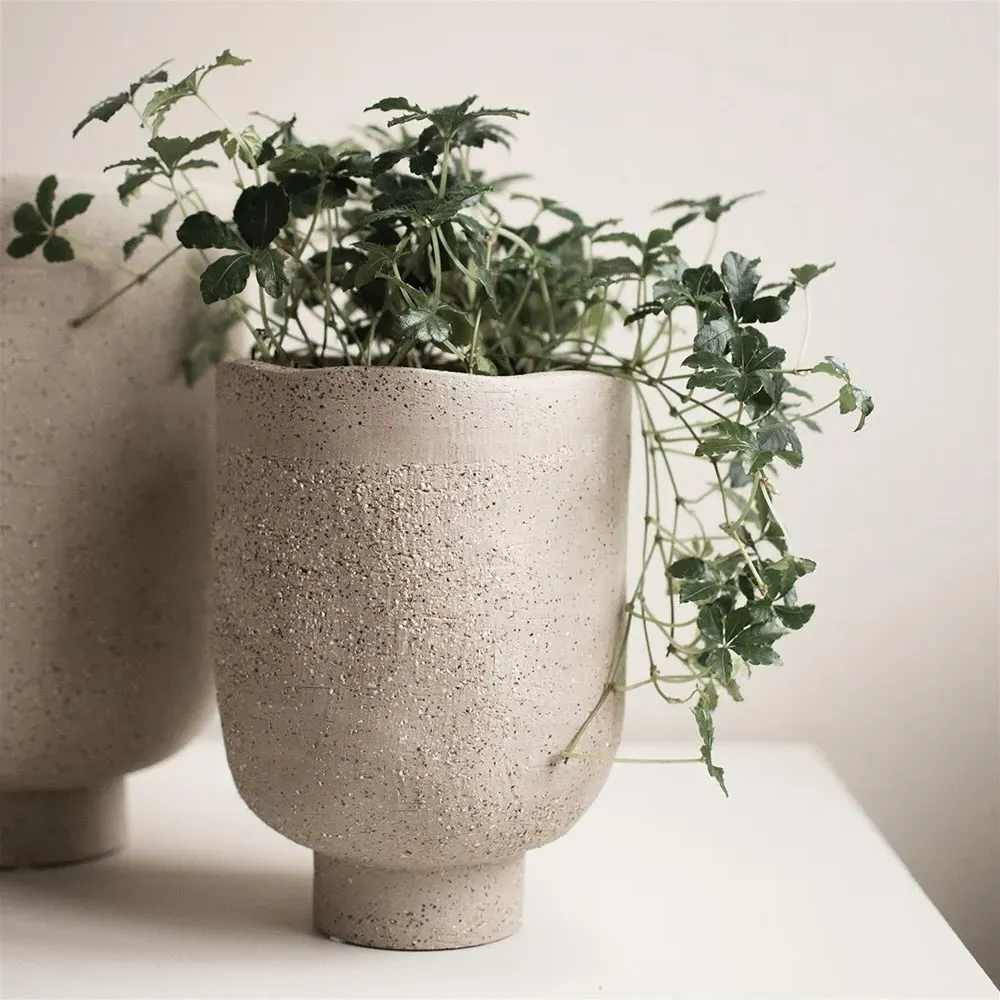 Alexandria Small Pot Planter - Grey, Ceramic