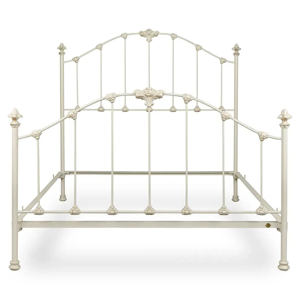Alexia Cal King Size Iron Bed Frame - Cream