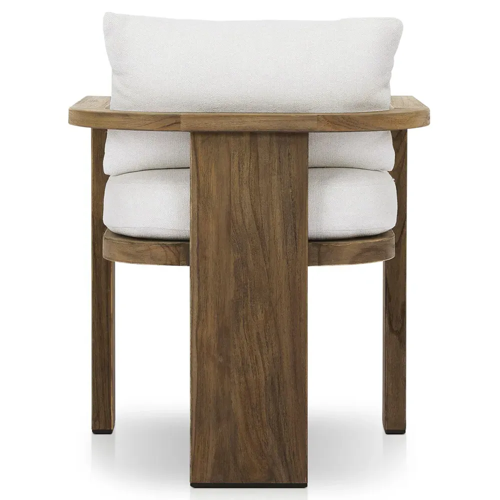 Alexia Outdoor Dining Arm Chair - Cream, Teak