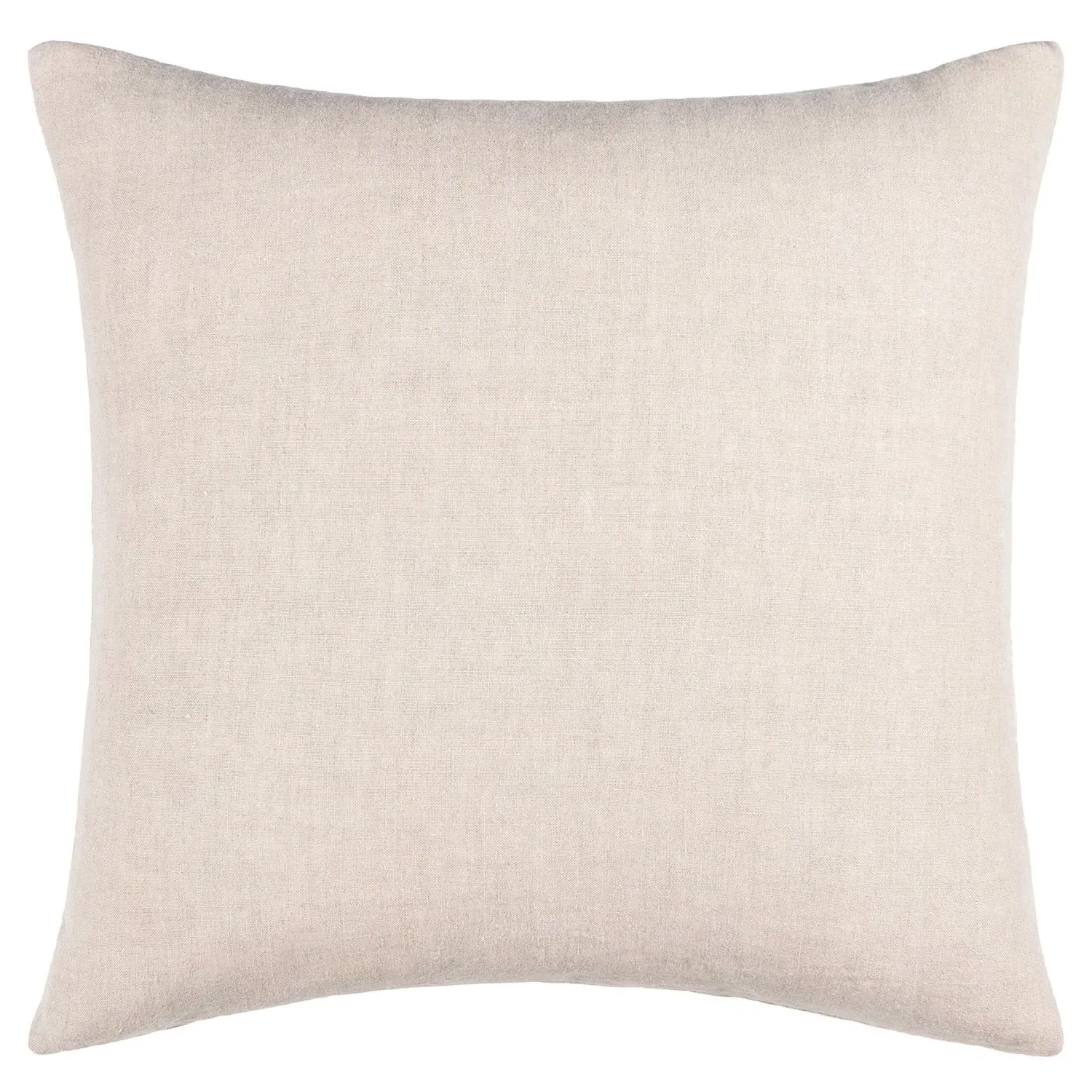 Alexine Square Embroidered Throw Pillow - Beige, Linen