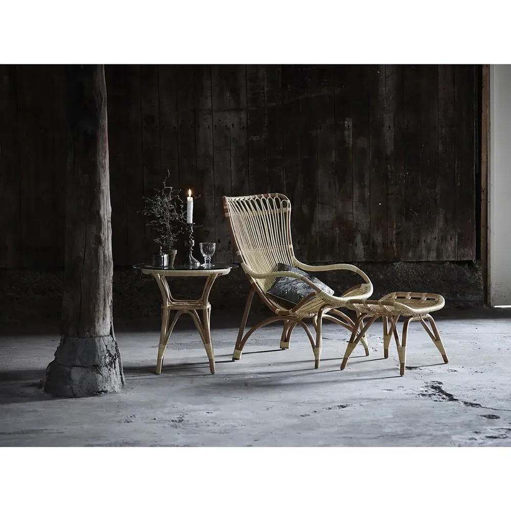 Alexis Rattan Stool - Brown