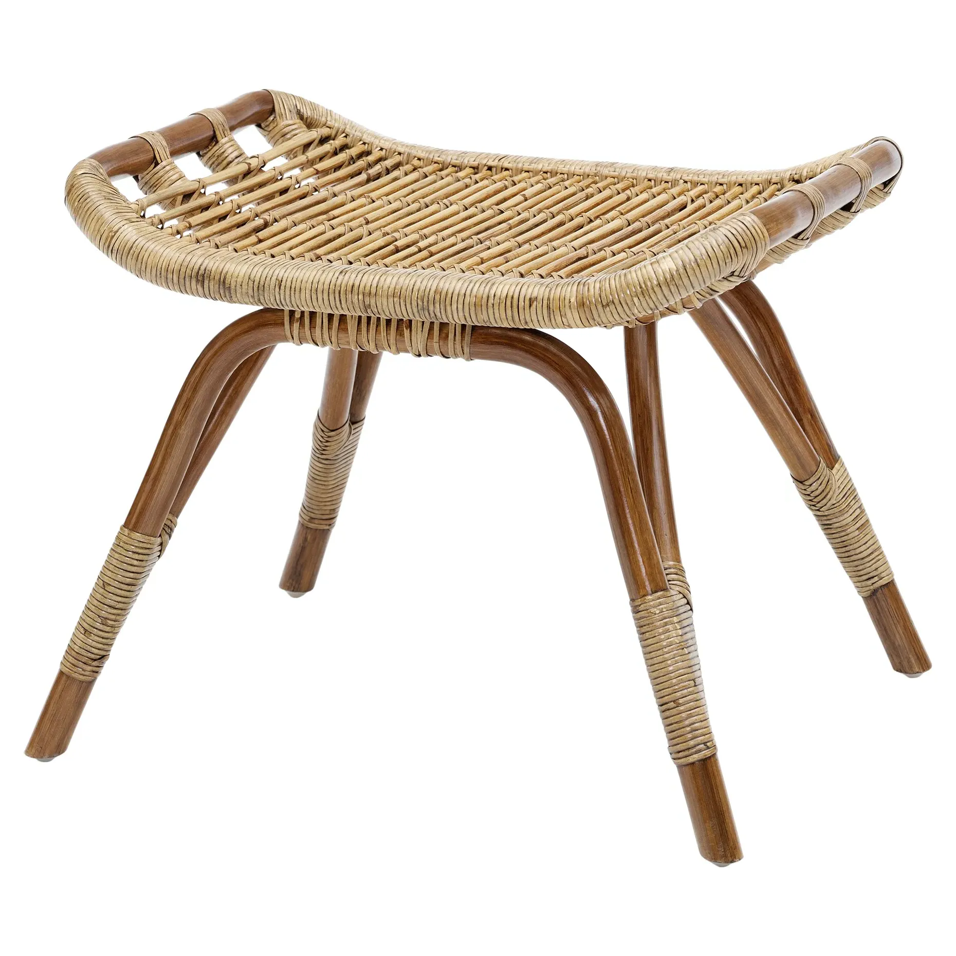 Alexis Rattan Stool - Brown image