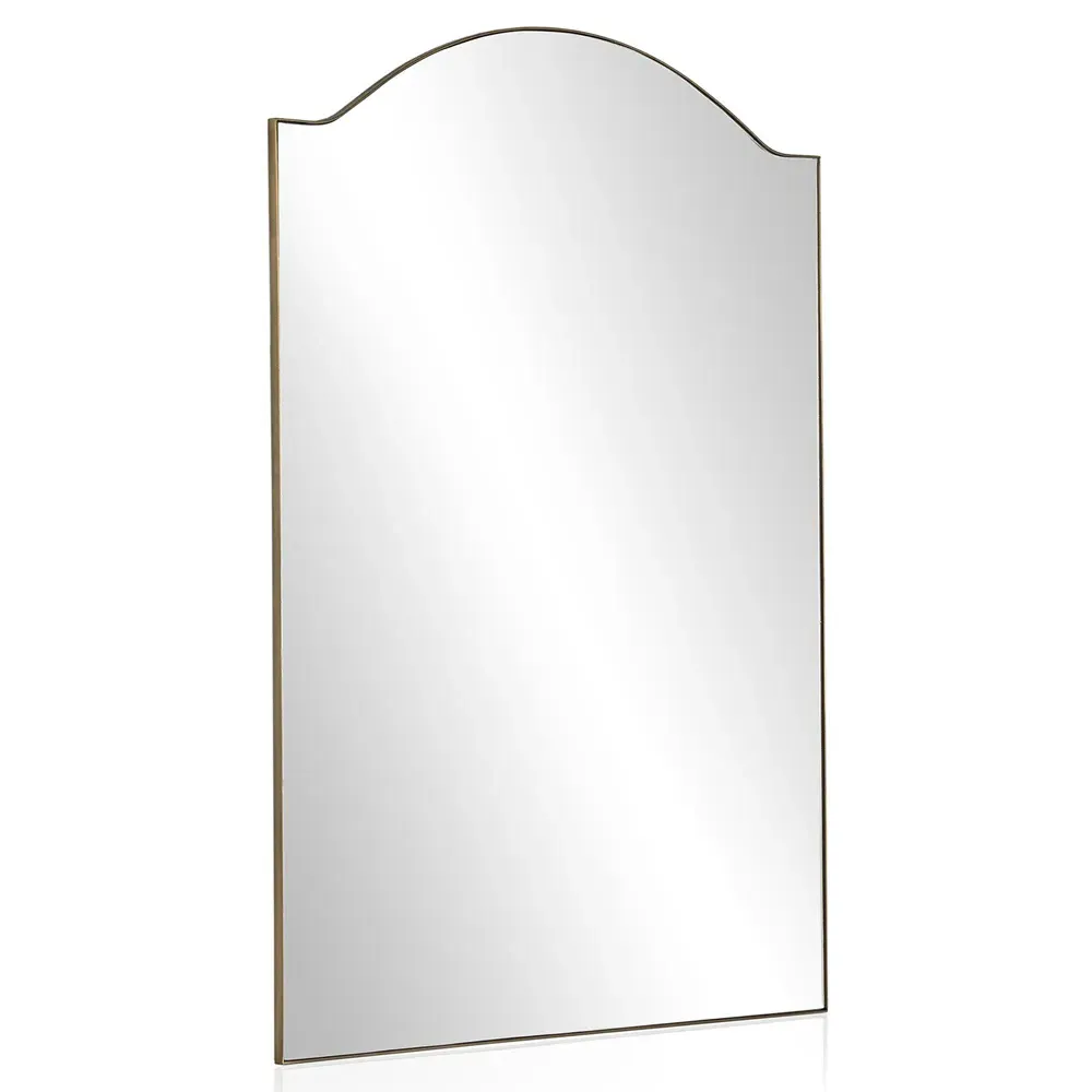 Alexis Rectangular Floor Mirror - Antique Brass, Steel