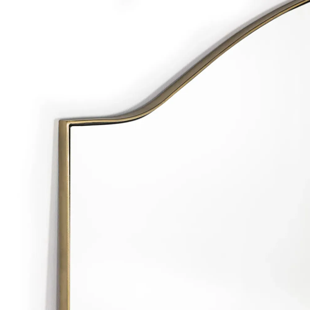 Alexis Rectangular Floor Mirror - Antique Brass, Steel