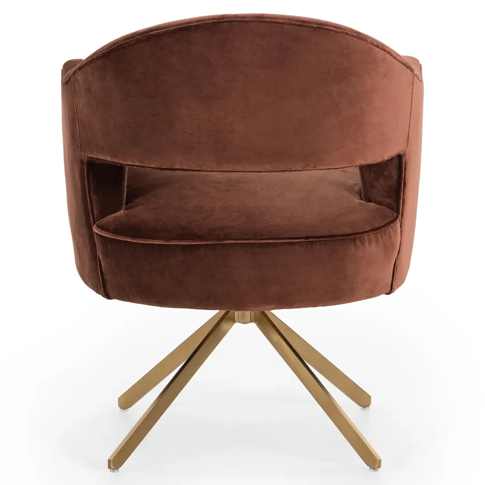 Alexis Swivel Desk Chair - Auburn, Velvet