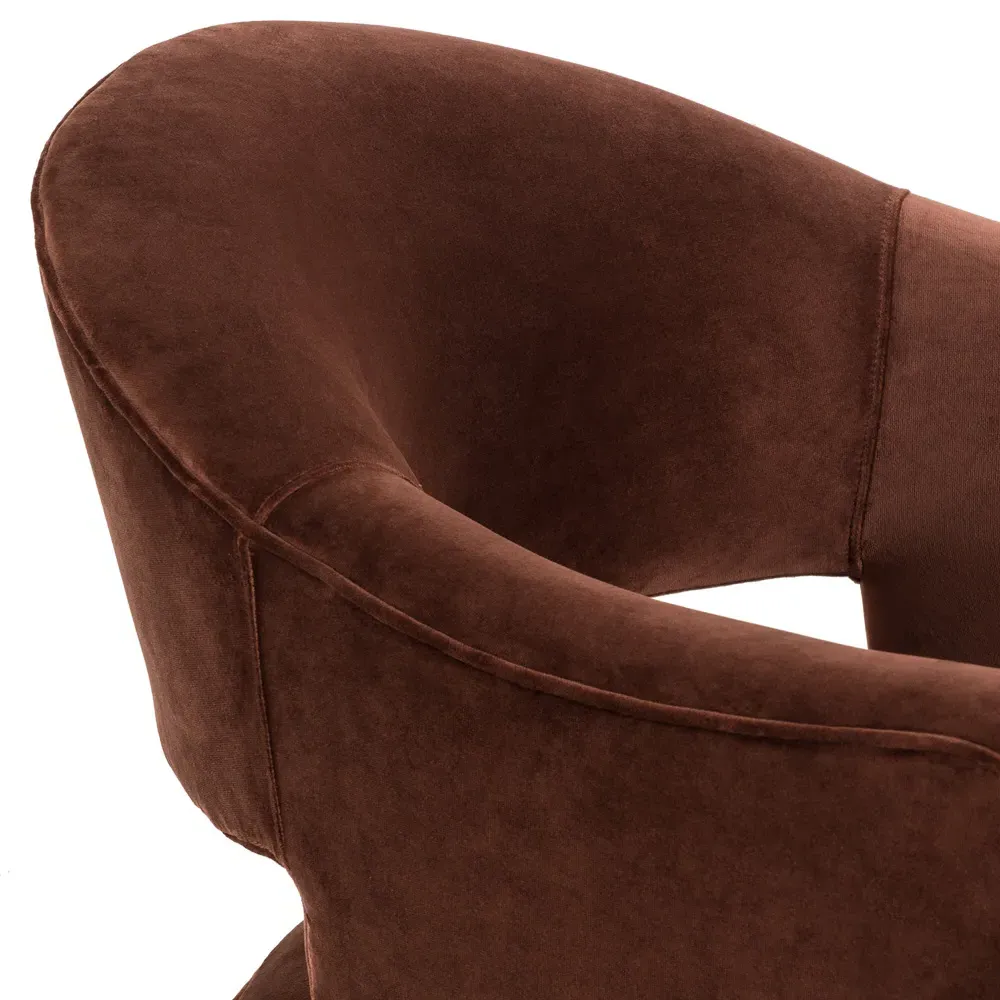 Alexis Swivel Desk Chair - Auburn, Velvet
