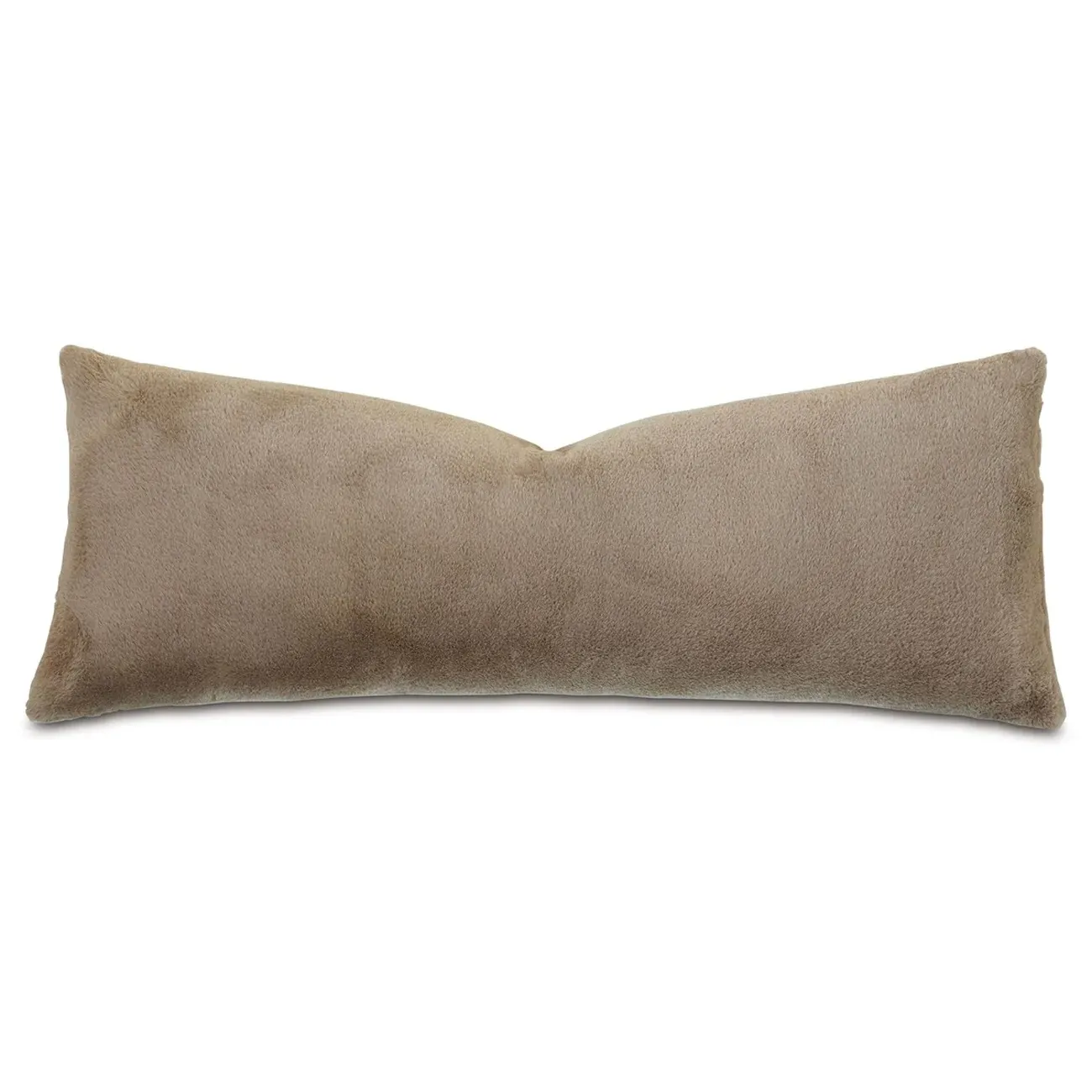 Aleya Lumbar Pillow - Taupe, Faux Fur