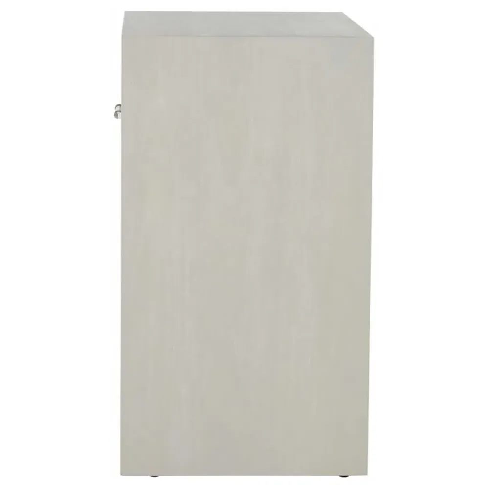 Alford Nightstand - White, Faux Shagreen