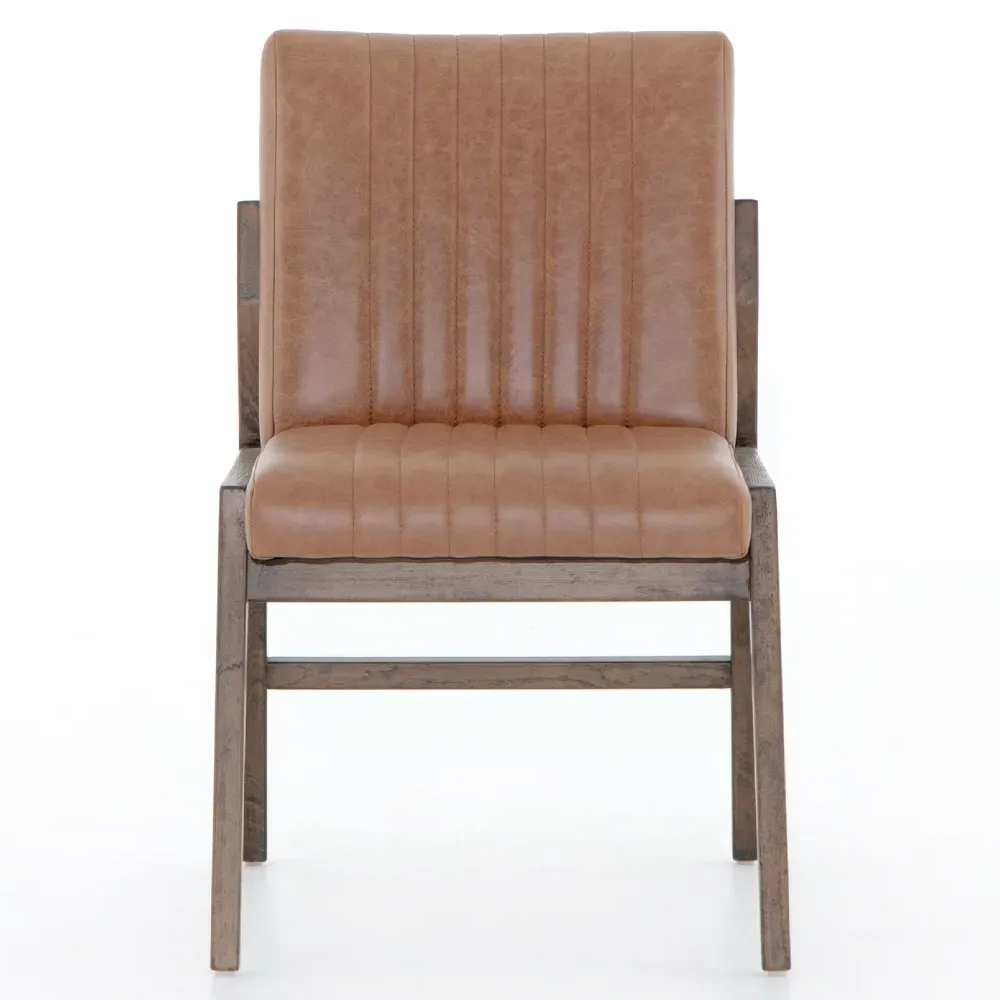 Ali Dining Chair - Brown, Leather image
