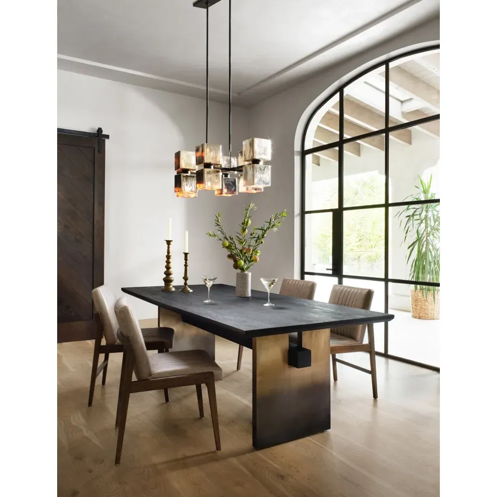 Ali Dining Chair - Grey, Leather