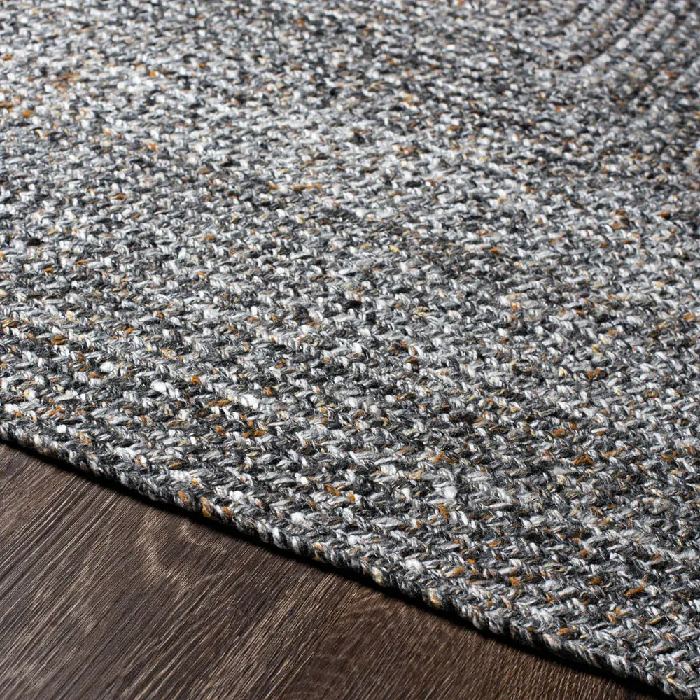 Ali Sample Textured Solid Rug - Dark Grey, PET