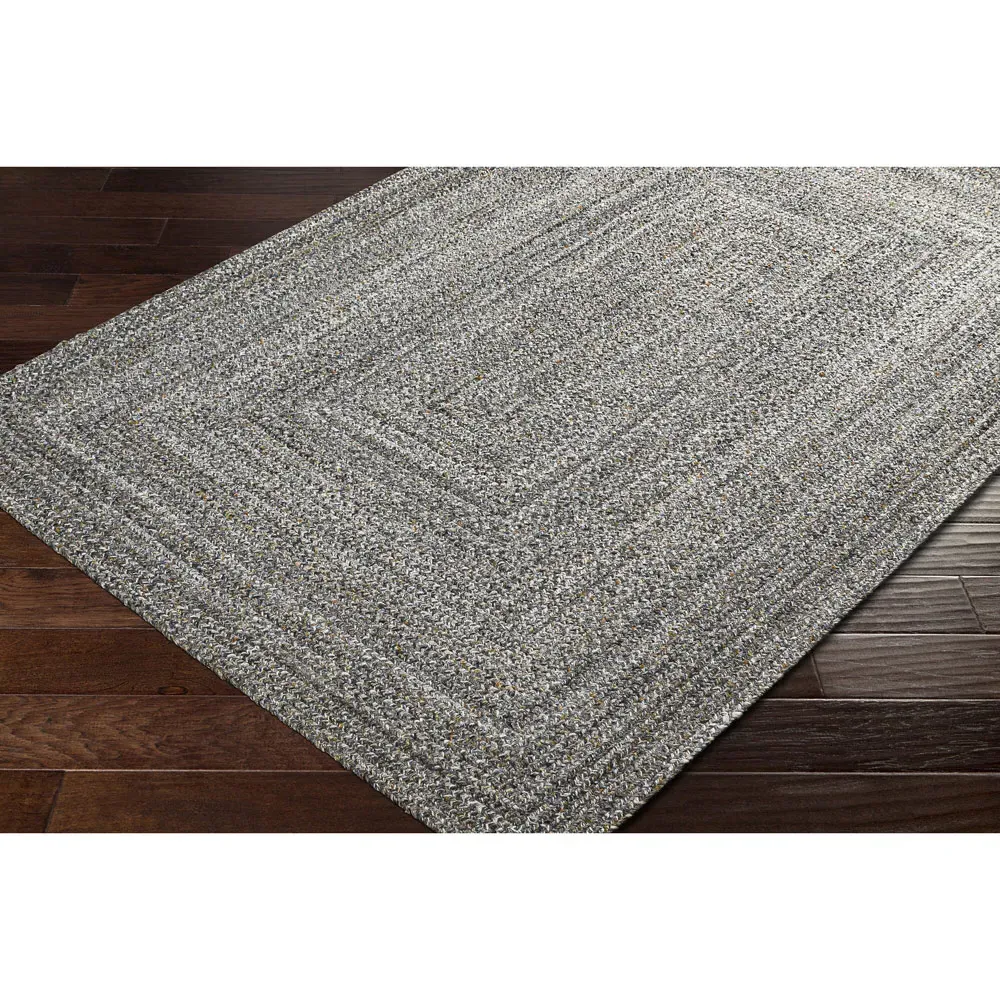 Ali Textured Solid Rug - Dark Grey, PET