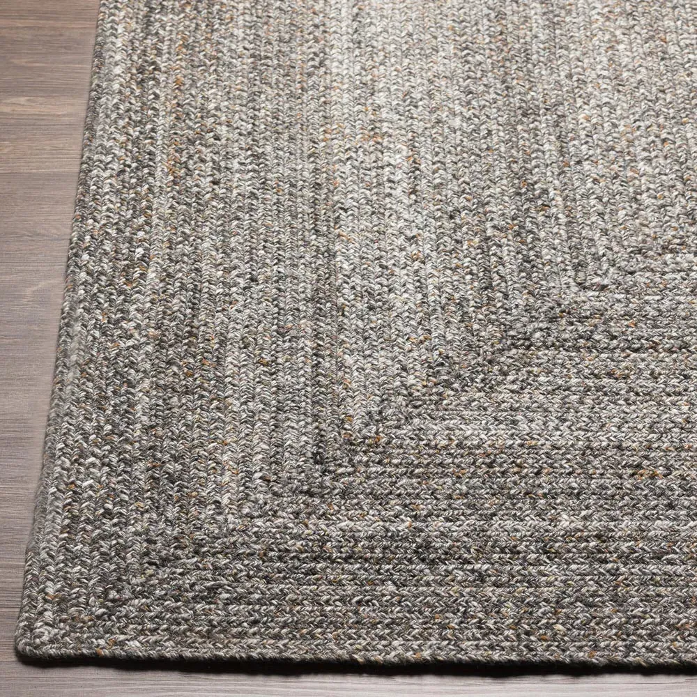 Ali Textured Solid Rug - Dark Grey, PET