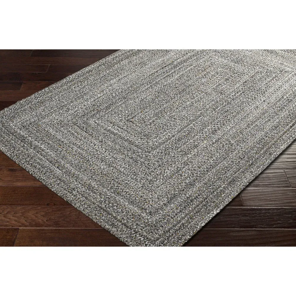 Ali Textured Solid Rug - Dark Grey, PET