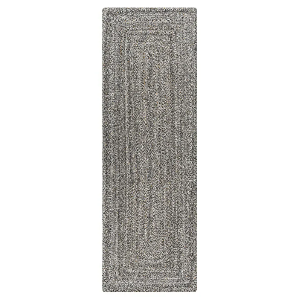 Ali Textured Solid Rug - Dark Grey, PET