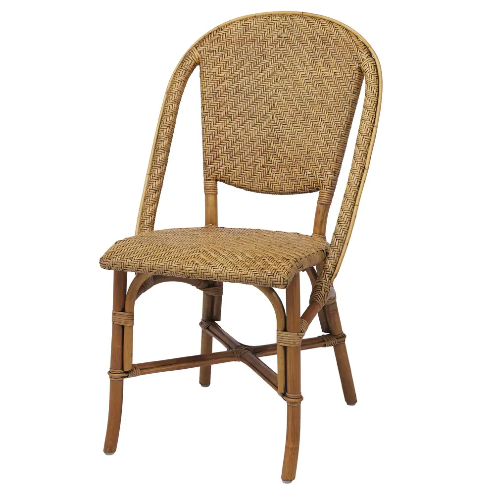 Alia Woven Rattan Outdoor Dining Chair - Antique Brown