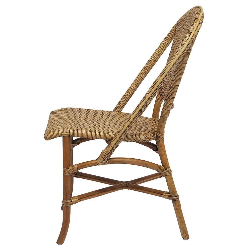 Alia Woven Rattan Outdoor Dining Chair - Antique Brown