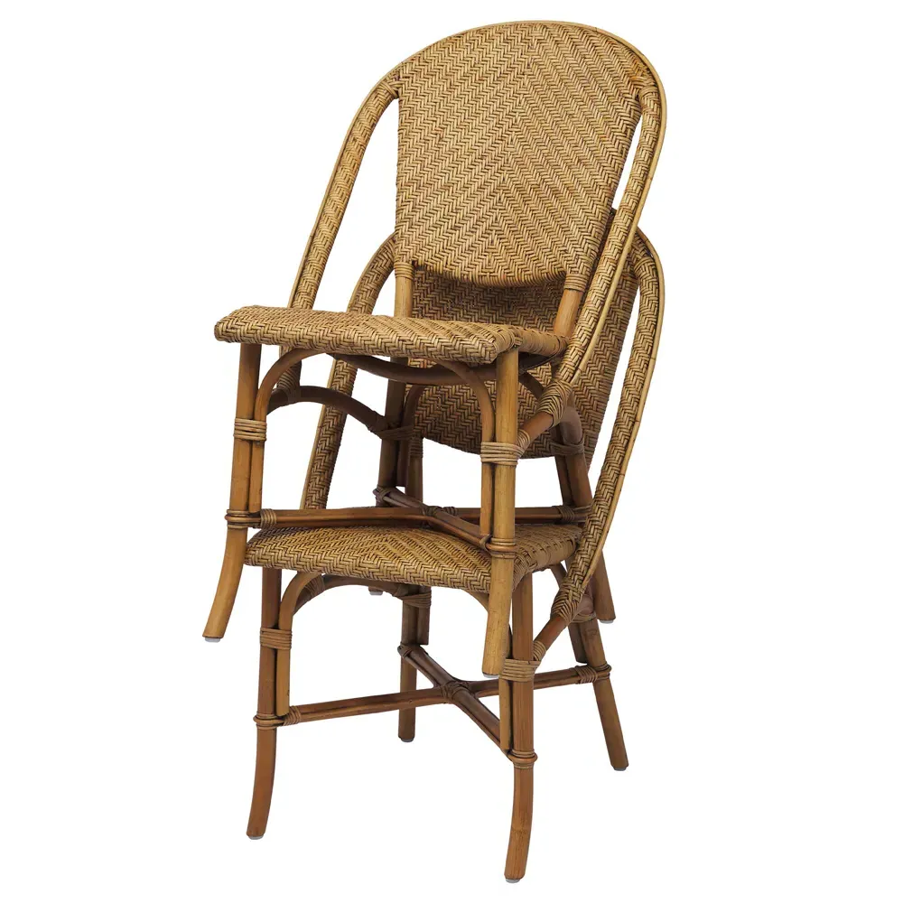 Alia Woven Rattan Outdoor Dining Chair - Antique Brown