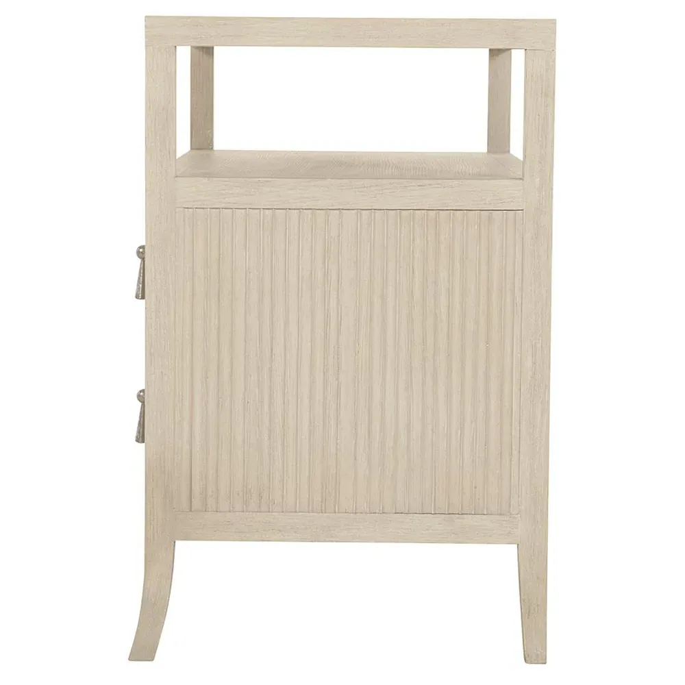 Alice Two Drawer Bachelor Chest with Open Shelf - Beige, Oak