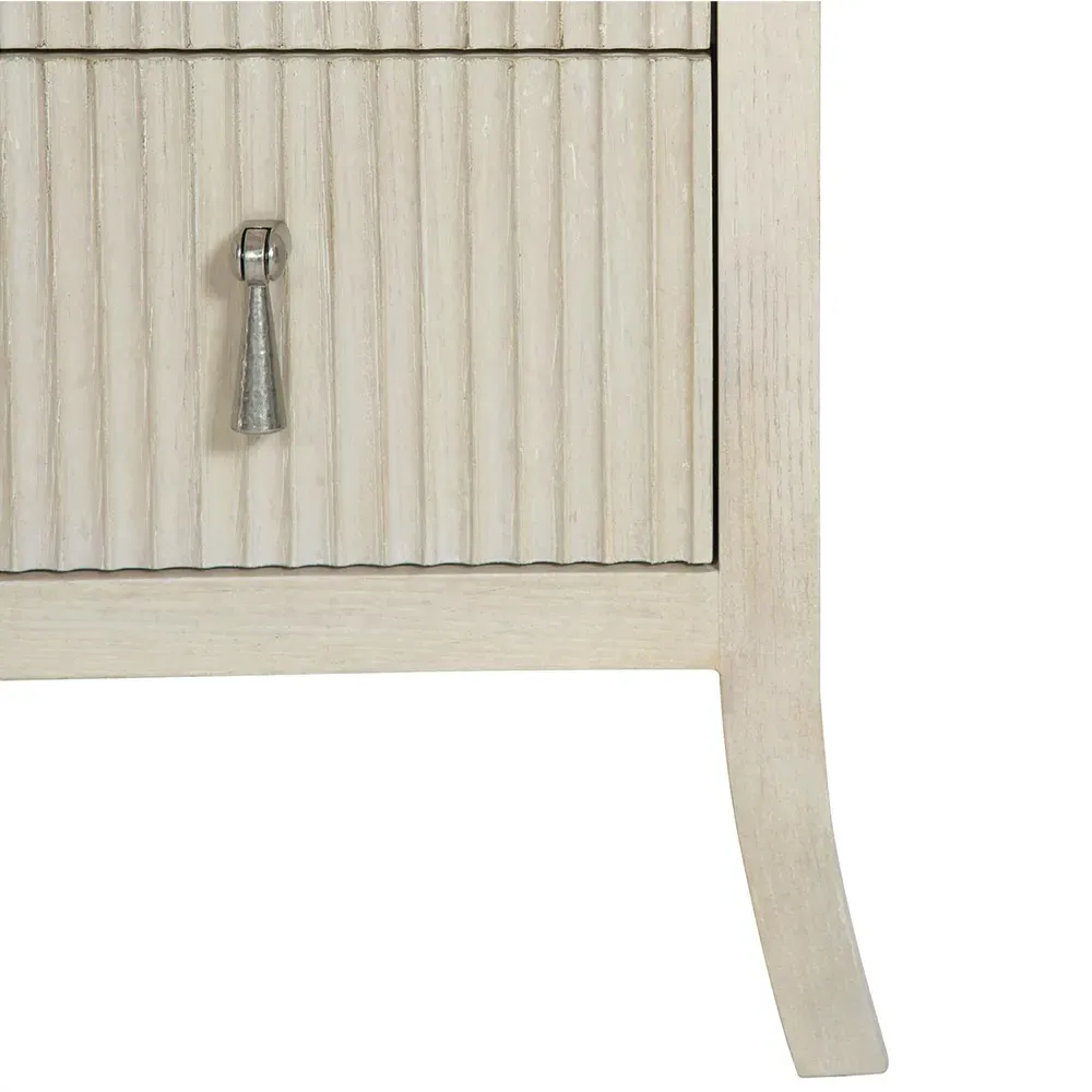 Alice Two Drawer Bachelor Chest with Open Shelf - Beige, Oak