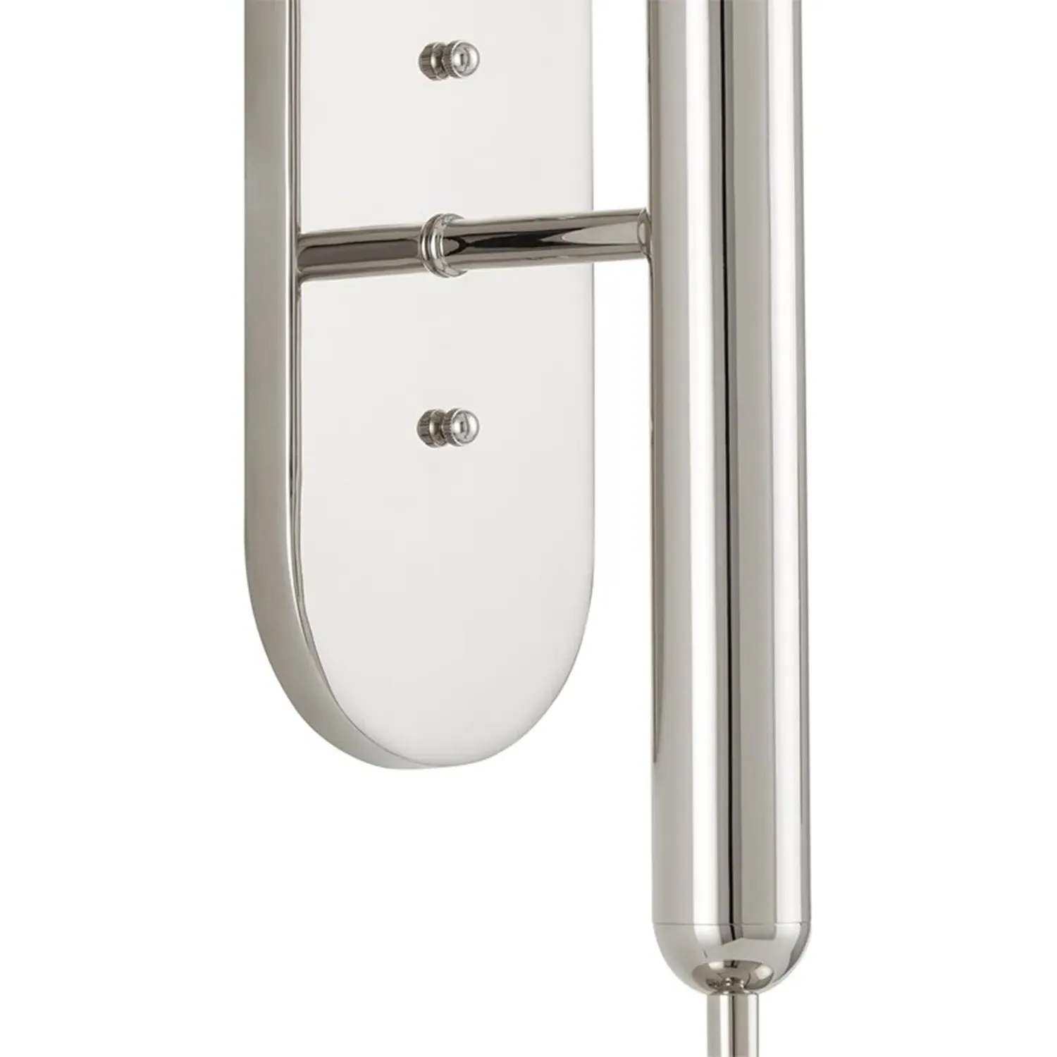 Alina Double Armed Wall Sconce - Nickel, Metal