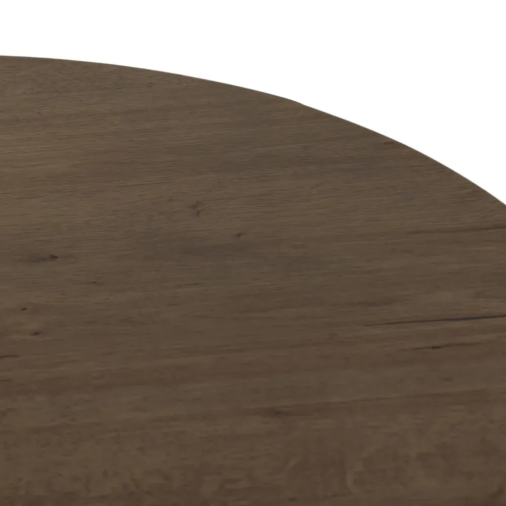 Alina Round Coffee Table - Dark Brown, Oak