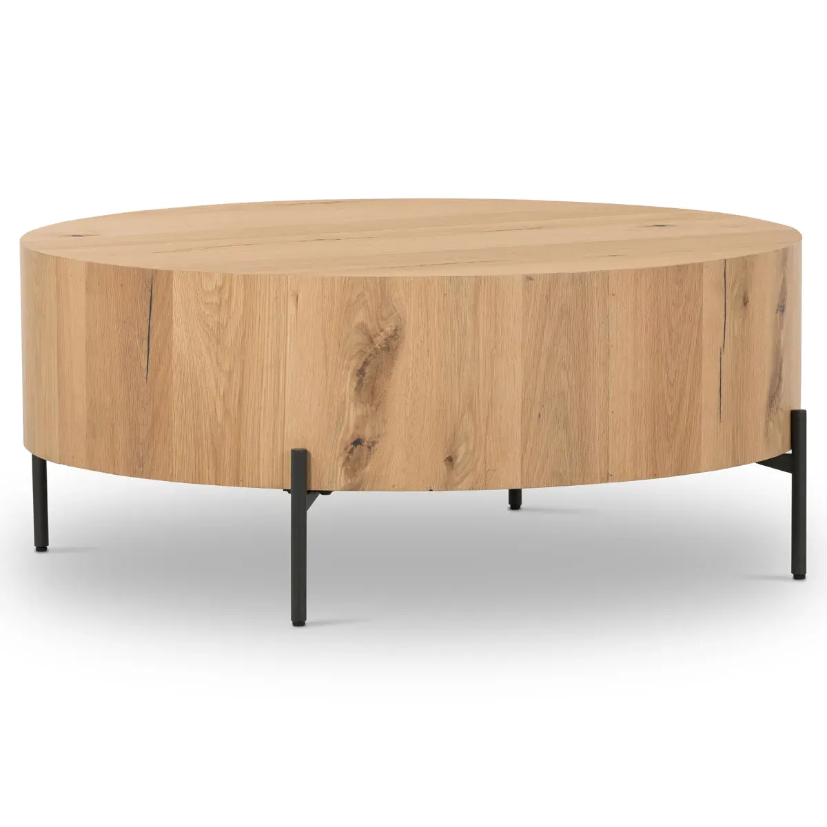Alina Round Coffee Table - Light Brown, Oak
