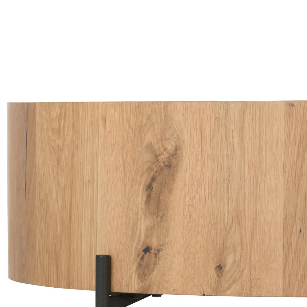 Alina Round Coffee Table - Light Brown, Oak