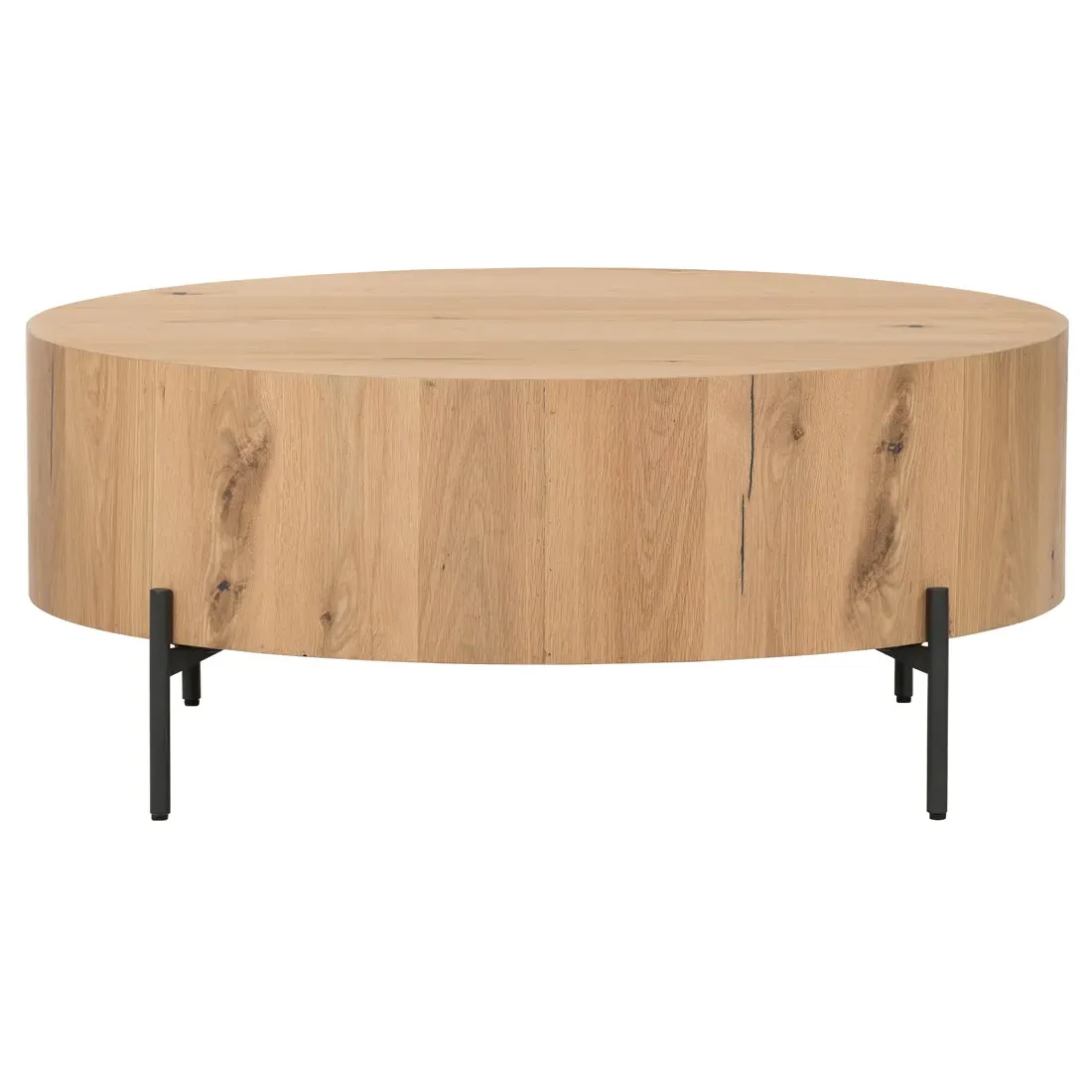 Alina Round Coffee Table - Light Brown, Oak