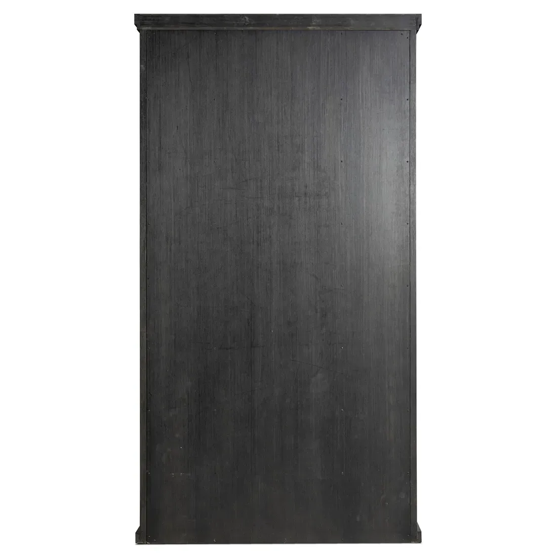 Alistair Bookcase with Brass Railings - Smoked Black, Oak