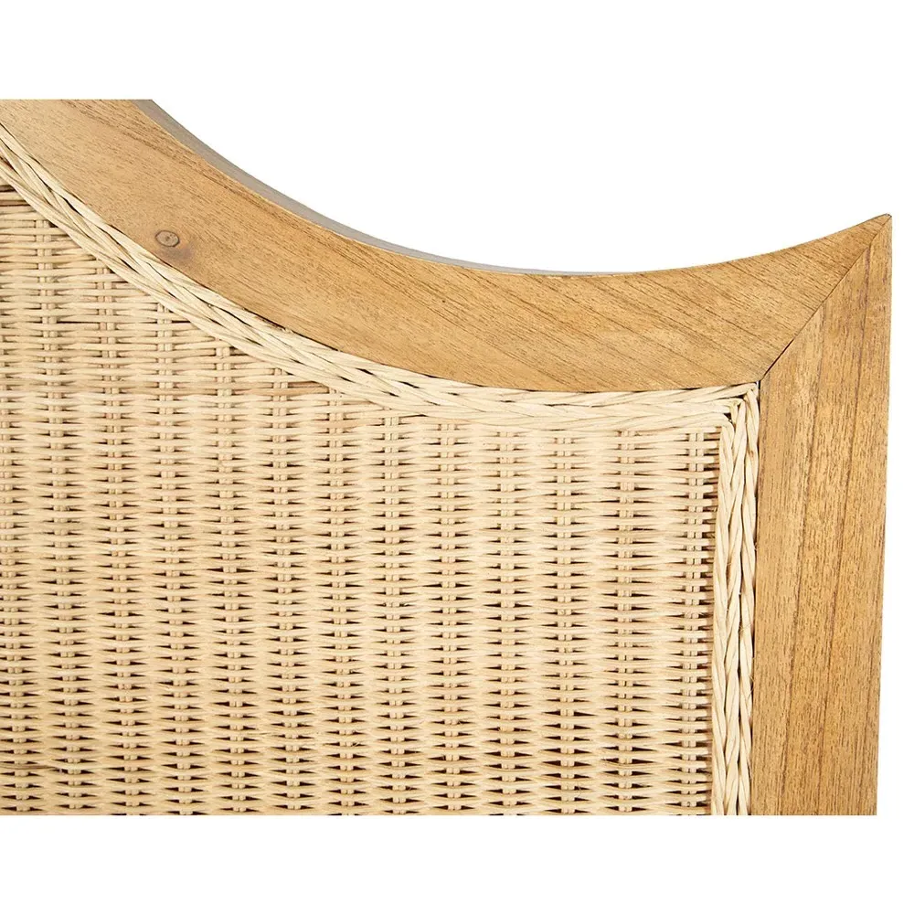 Allard King Size Bed - Brown, Rattan