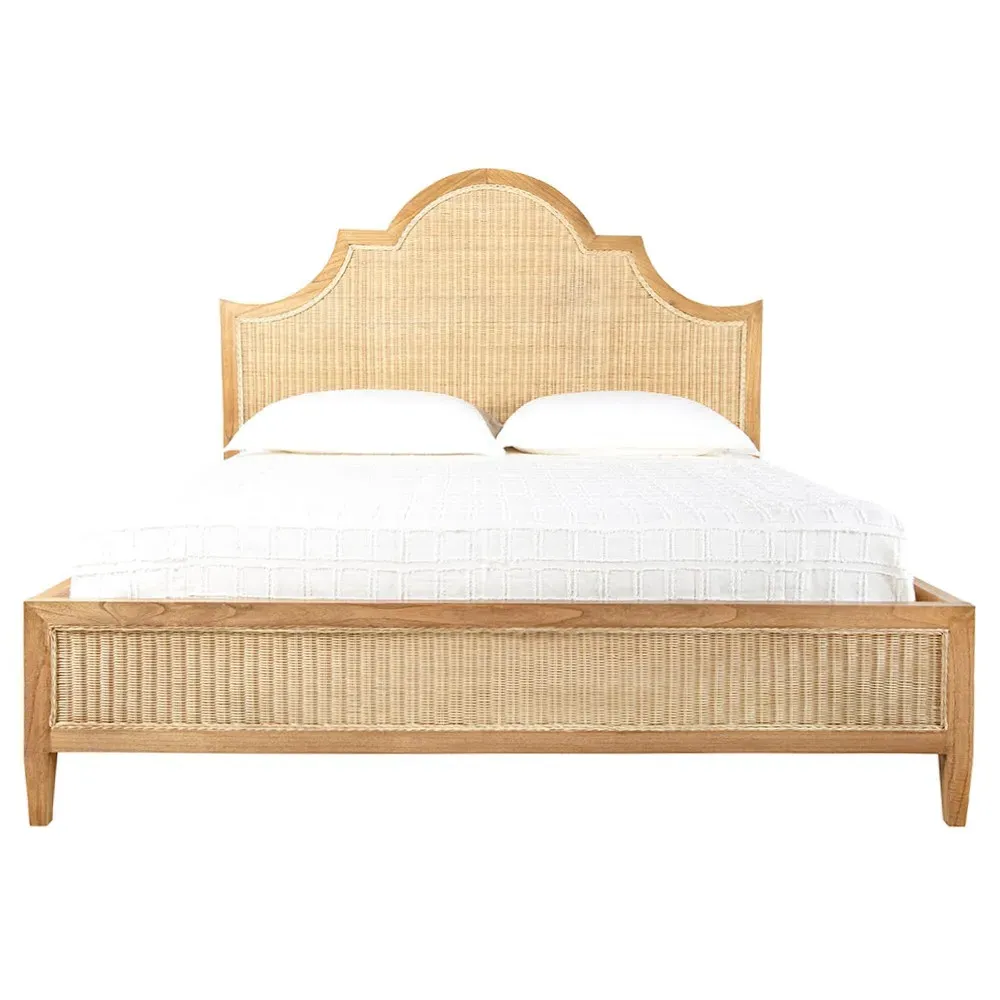 Allard King Size Bed - Brown, Rattan image
