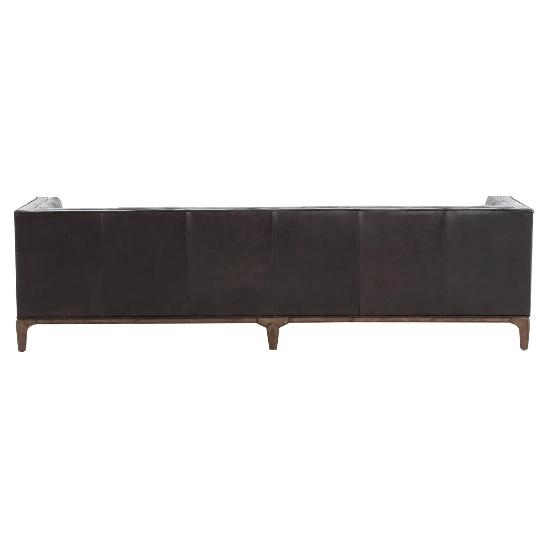 Allen 3-Seater Tufted Sofa - Black, Leather