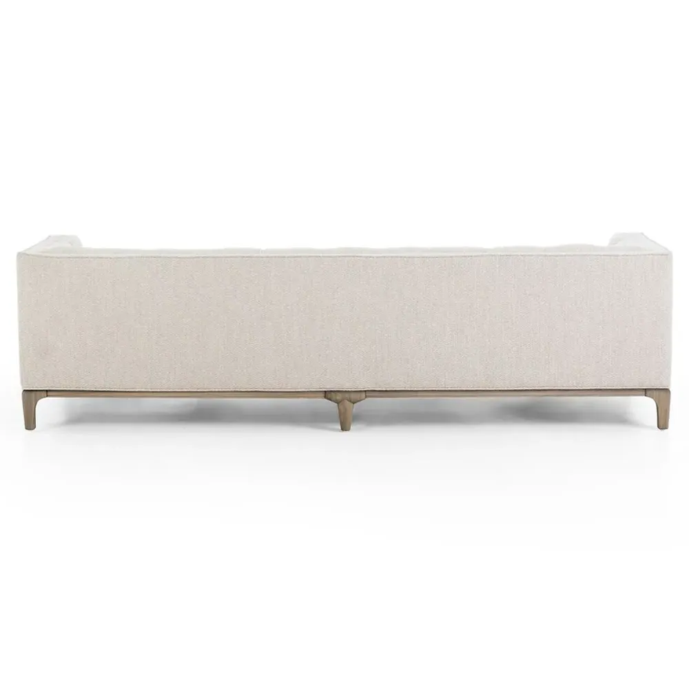 Allen Button Tufted Sofa - Taupe, Performance Fabric