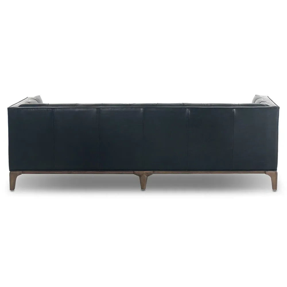 Allen Tufted Sofa - Black, Leather
