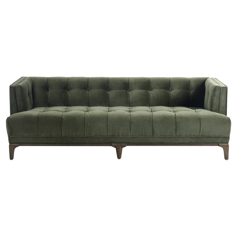 Allen Tufted Sofa - Green, Velvet image