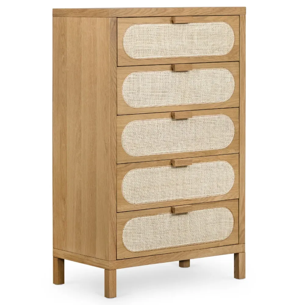 Allie 5 Drawer Dresser - Brown, Oak