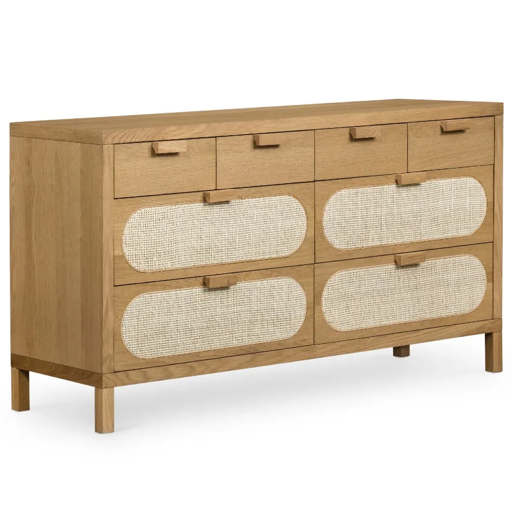 Allie 8 Drawer Dresser - Brown, Oak