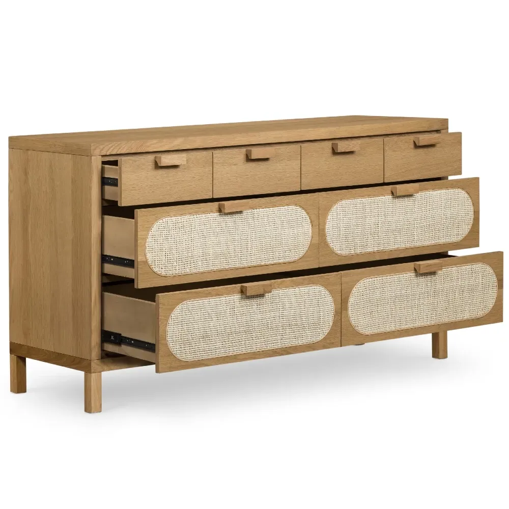 Allie 8 Drawer Dresser - Brown, Oak