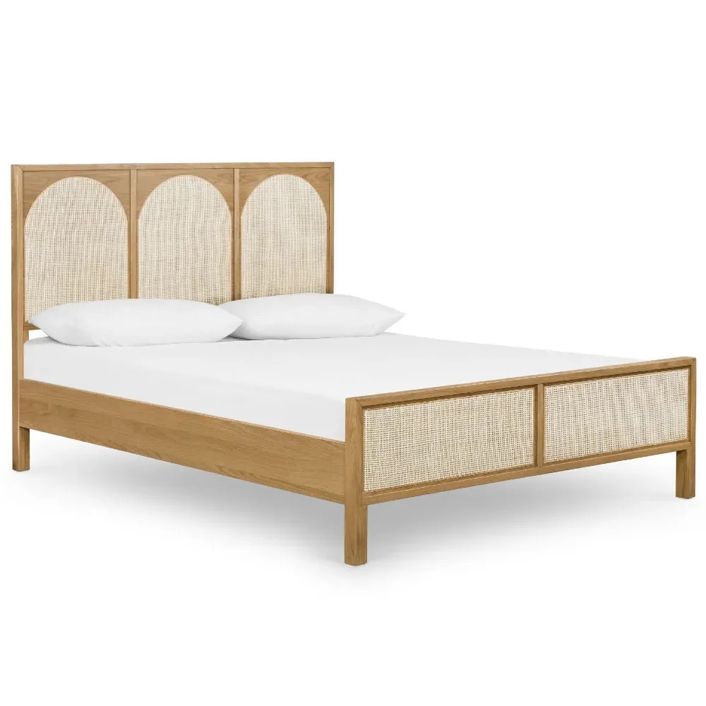 Allie King Size Bed Frame - Brown, Oak