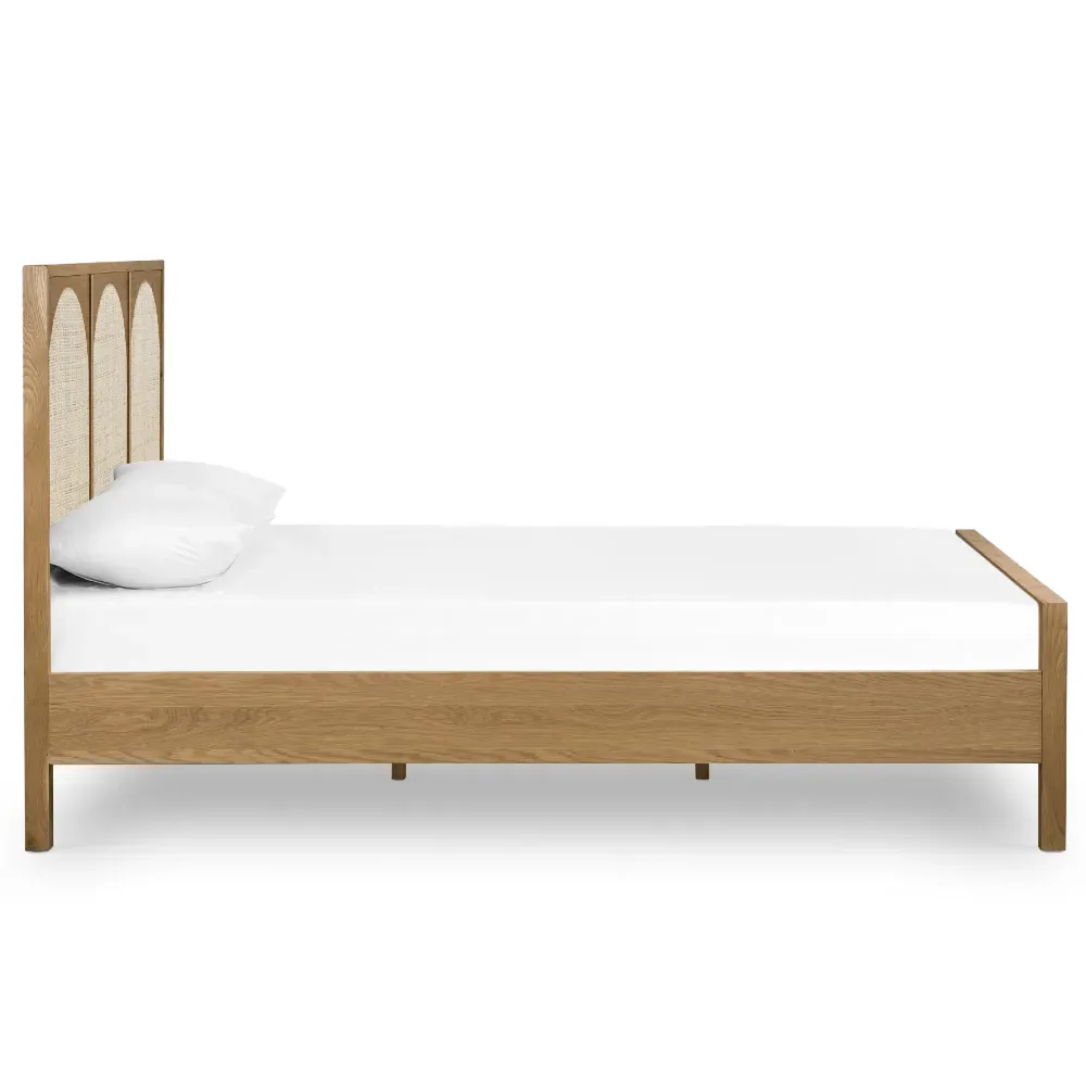 Allie King Size Bed Frame - Brown, Oak
