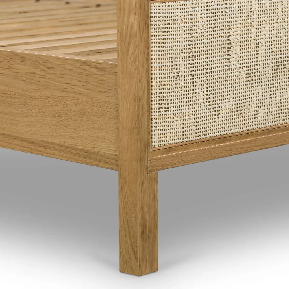 Allie King Size Bed Frame - Brown, Oak