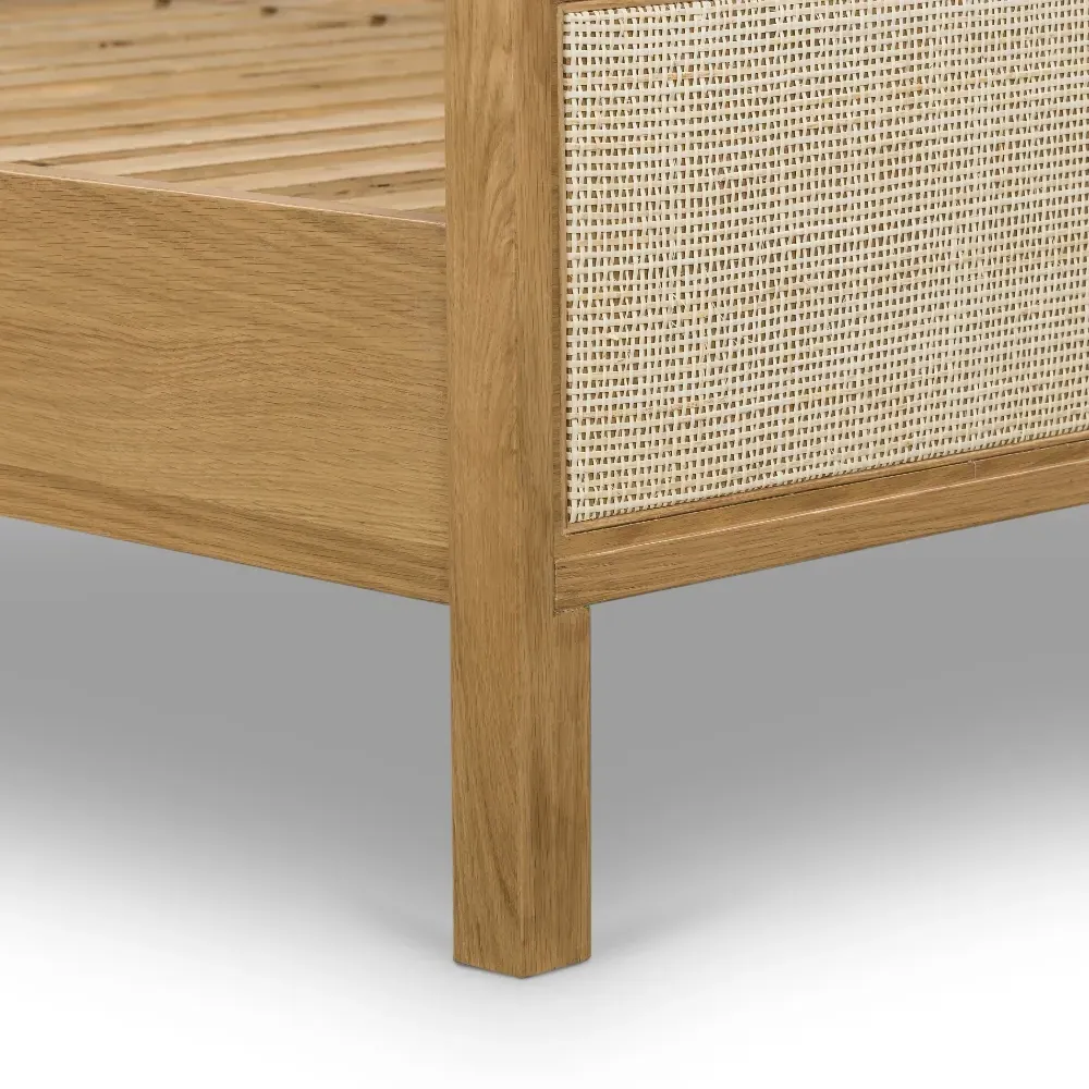 Allie Queen Size Bed Frame - Brown, Oak