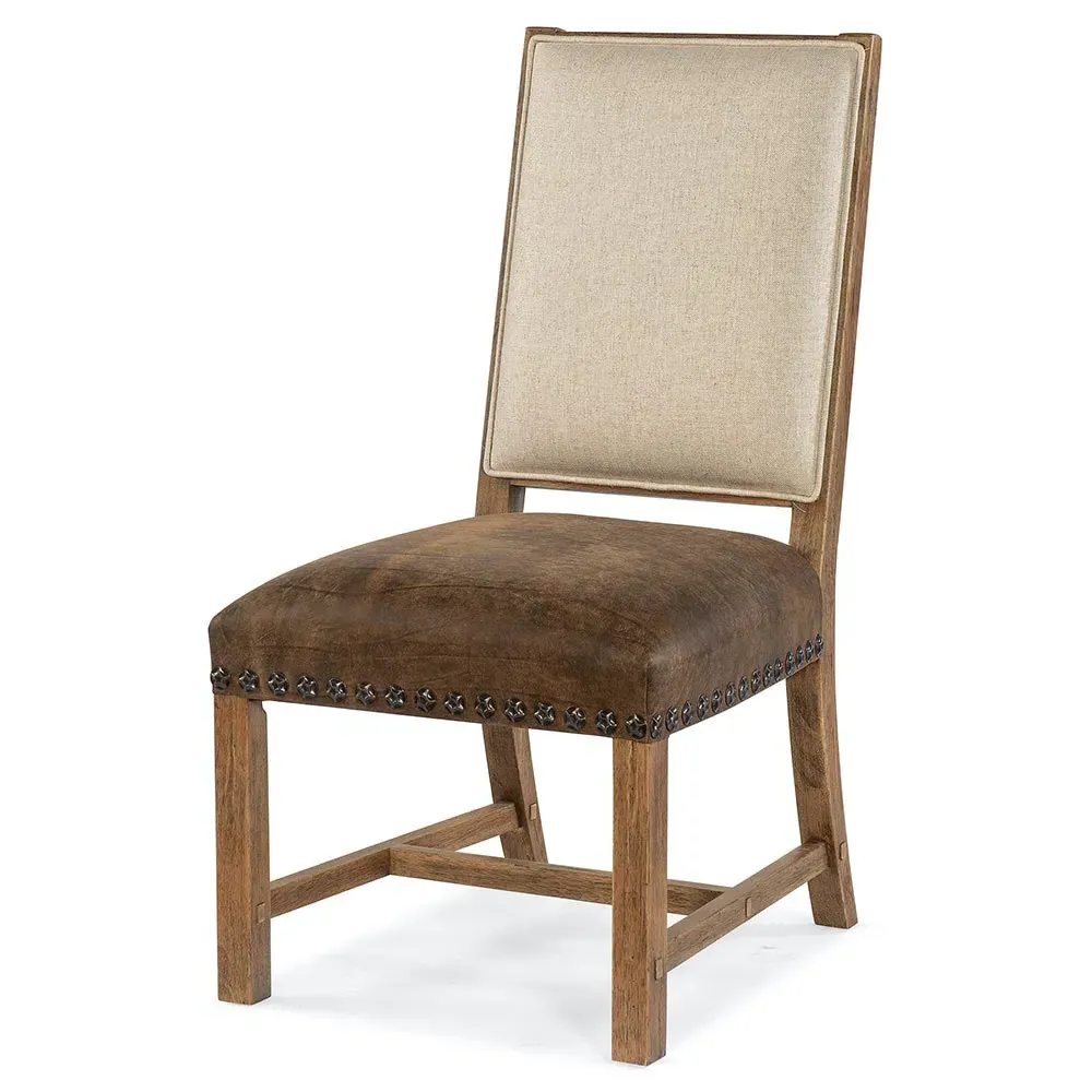 Allison Dining Side Chair - Brown, Leather