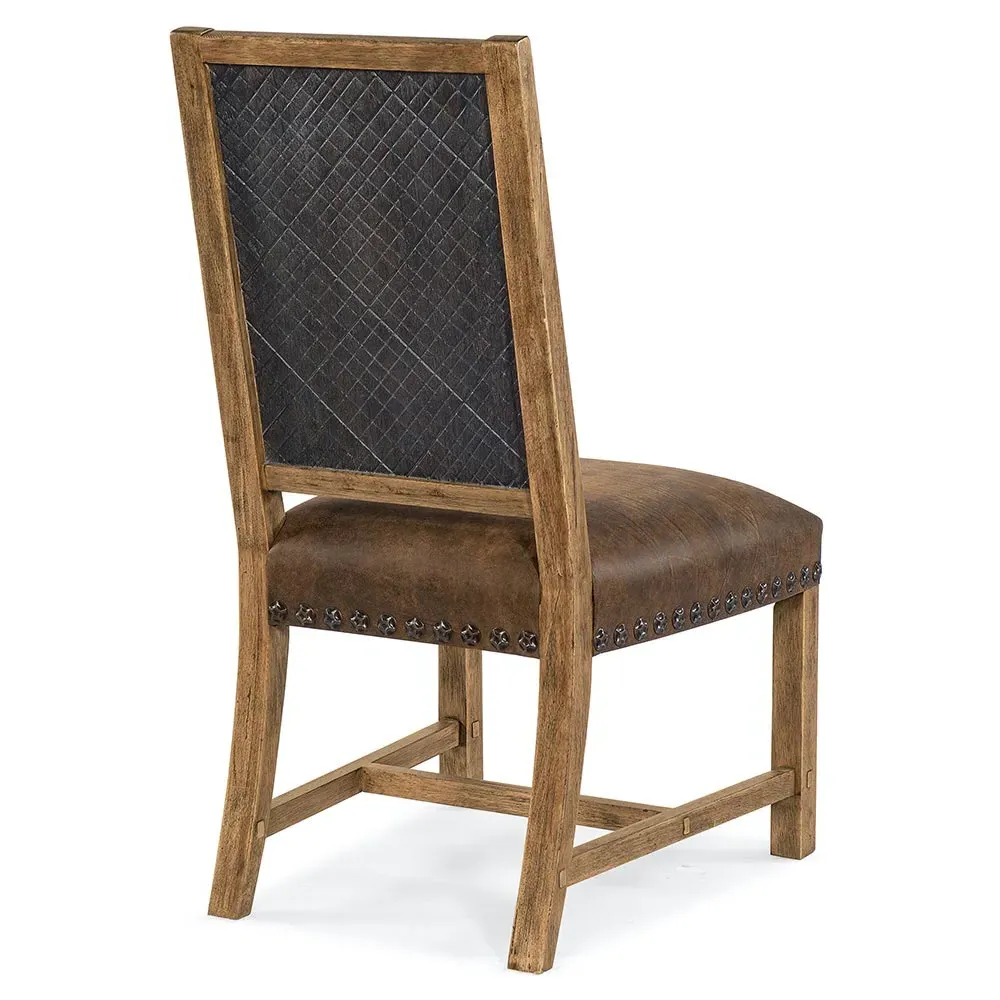 Allison Dining Side Chair - Brown, Leather