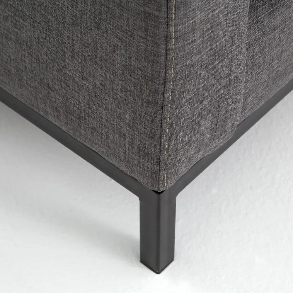 Allison Left Chaise Sectional - Grey, Polyester