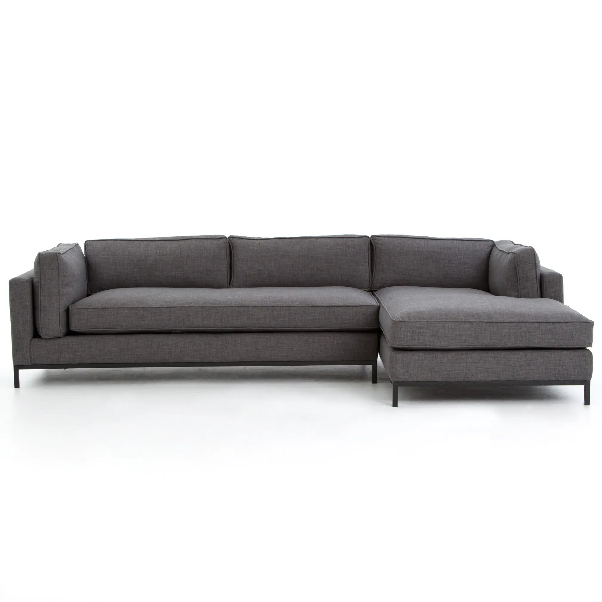 Allison Left Chaise Sectional - Grey, Polyester image