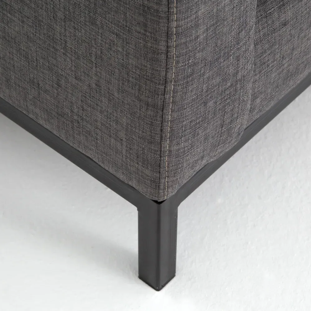 Allison Right Chaise Sectional - Grey, Polyester