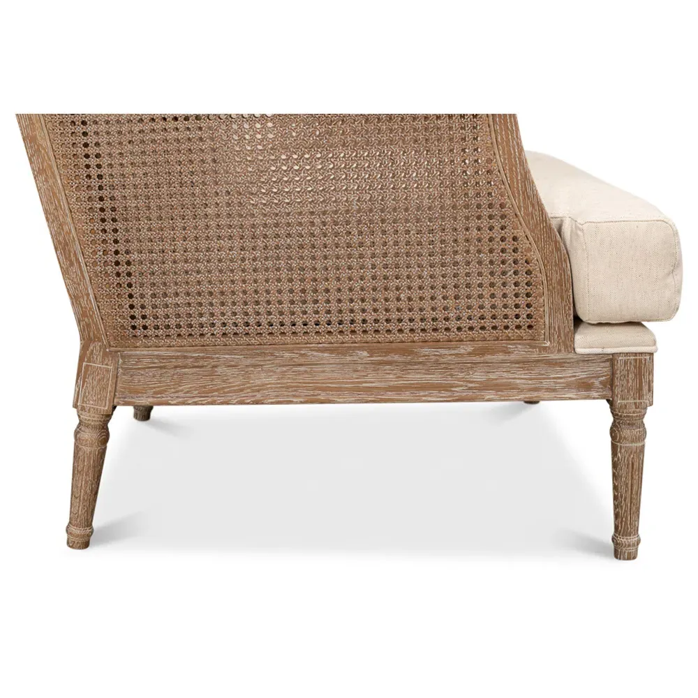 Allison Wing Chair - Cream, Oak